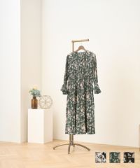 デシンフラワープリントワンピースPrimaScherrer全3色｜psc381-0768【1】