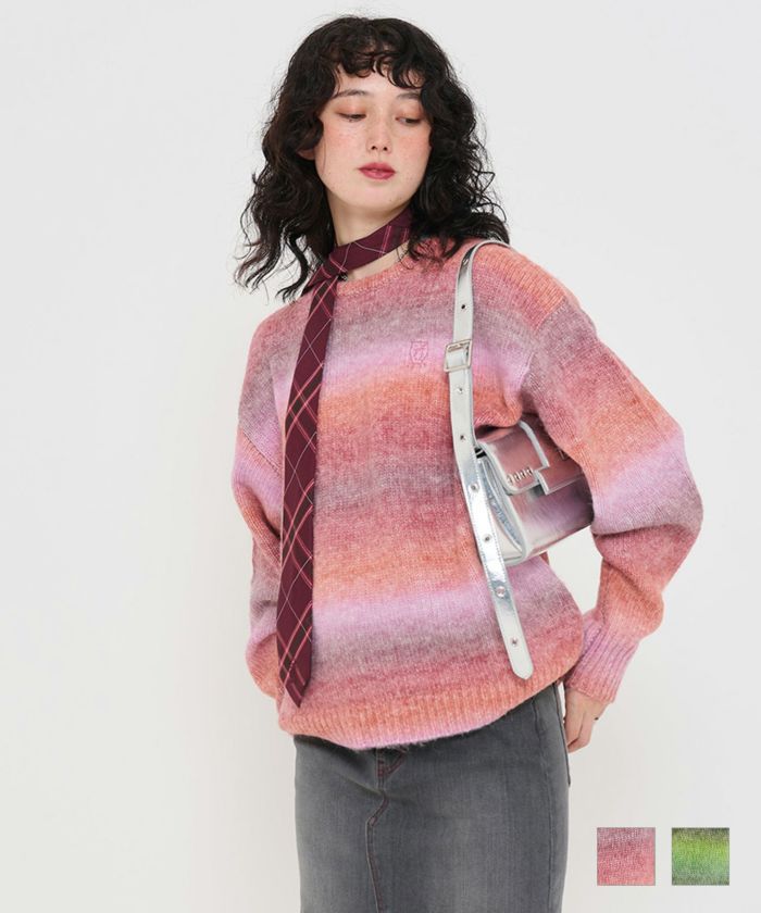 T. japan pink knit ピンクニットagawd - トップス