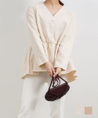 ヘリンボーン ペプラム ジャケット Liala×PG