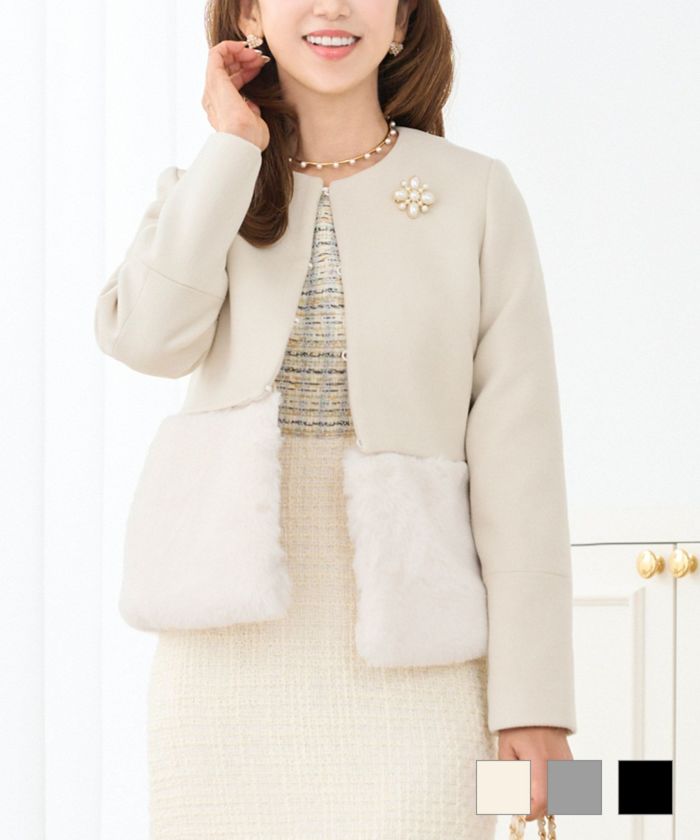 3wayファーコンビジャケットPrimaScherrer全3色｜psc241-0780【1】