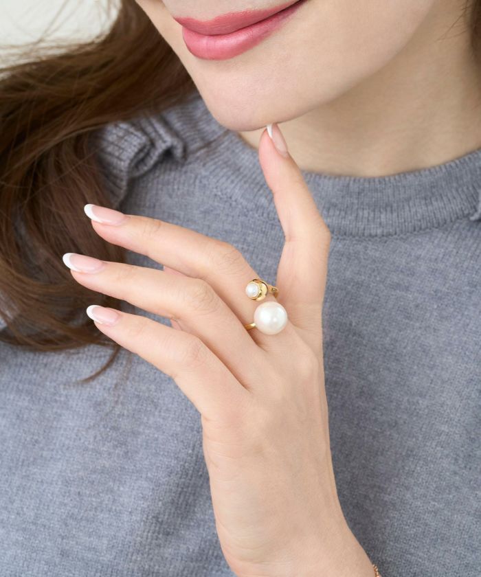 クロッシング パール リング Crossing Pearl Ring