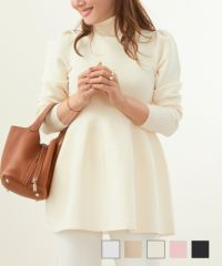 ホールガーメント タートル ペプラム ニット Liala×PG