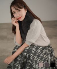 限定Price！SALE パール ネック ケーブルニット カーディガン