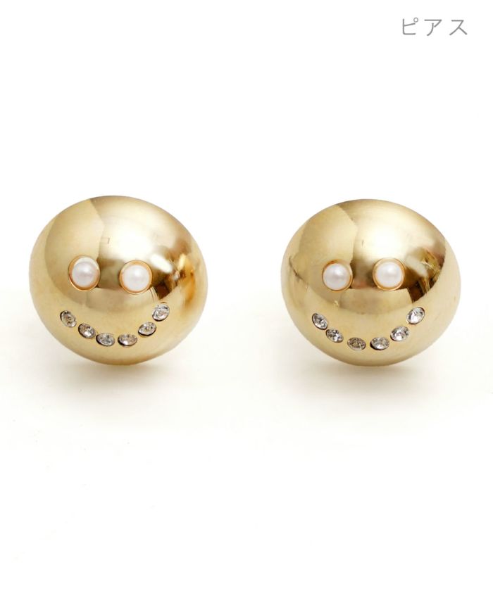 スマイル ボール ピアス イヤリング Smile Ball Pierce Earring