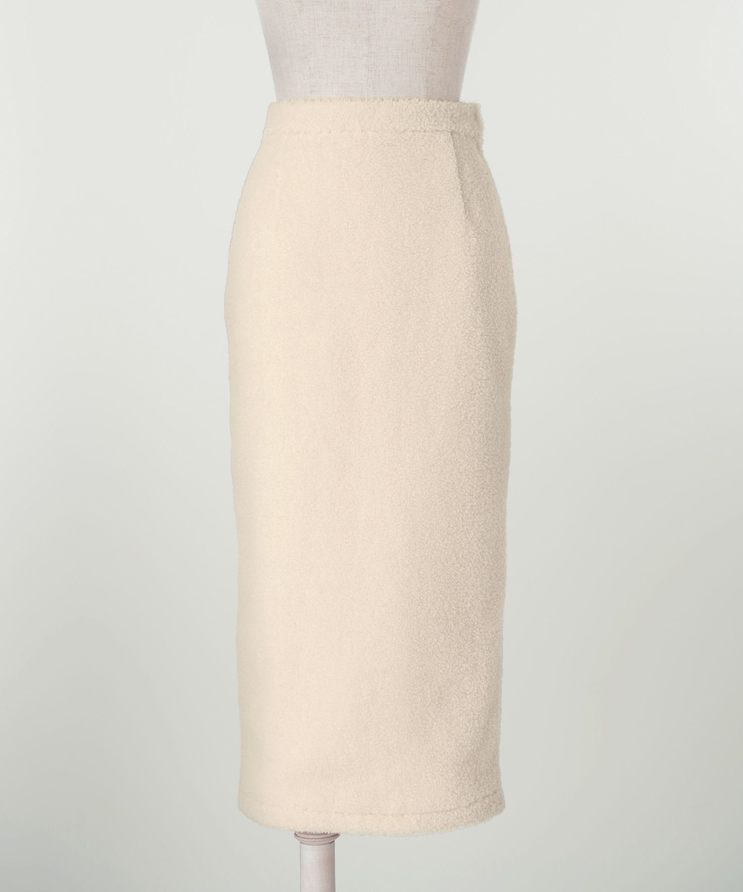 レディース/スカート/ボア/プードル/トレンド/セットアップ/ペンシル/Iライン/秋/冬/アイボリー/モカ/ブラック