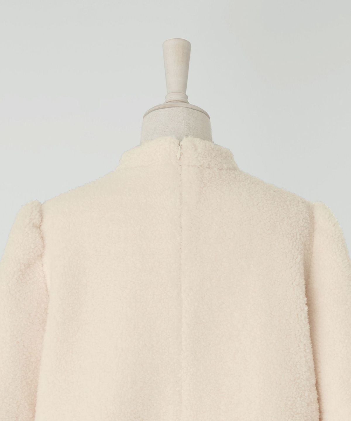 レディース/トップス/ボア/プードル/トレンド/セットアップ/ショート丈/五分袖/春/秋/冬/アイボリー/モカ/ブラック