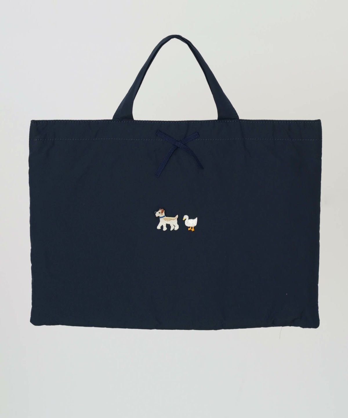 レディース/キッズ/バッグ/レッスンバッグ/ワッペン/刺繍/春/夏/秋/冬/ネイビー