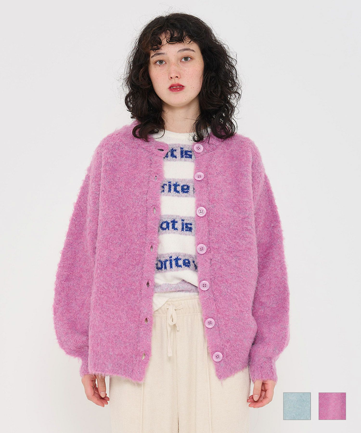 フラッフ オーバーカーディガン TINA：JOJUN 全2色｜tnj441-0643【1】 