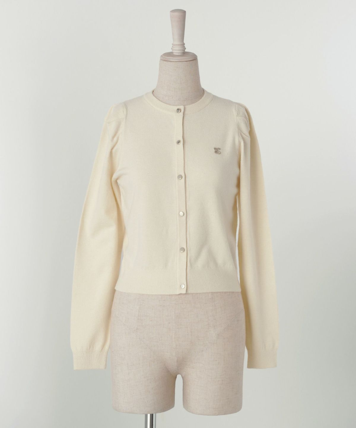 レディース/トップス/ニット/カーディガン/ワッペン/チェリー/春/秋/冬/長袖/アイボリー/ピンク/ブラック/S/M