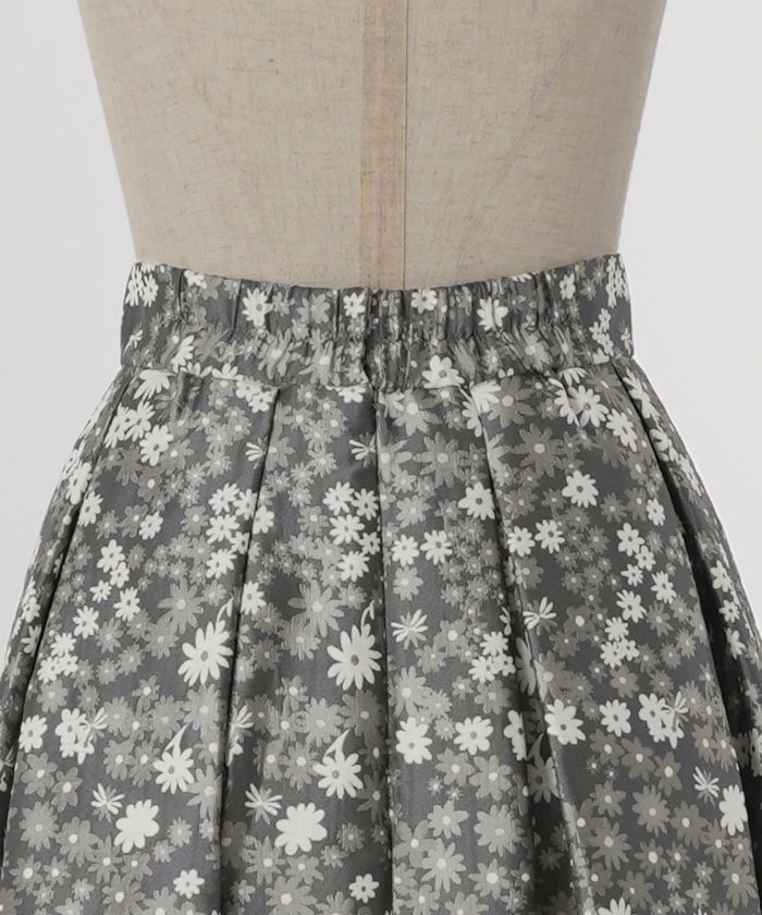 小花柄 ジャガード フレア スカート HUIT 全2色｜hit641-0047【1
