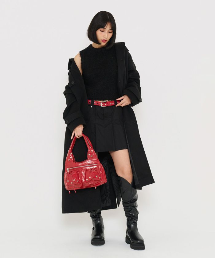 グッズ/小物/バッグ/ハンドバッグ/ブラック/レッド