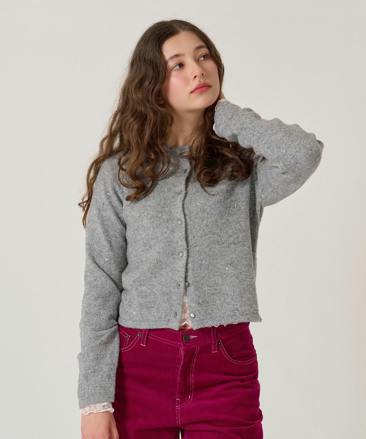 スパンコール/カーディガン/キラキラカーディガン