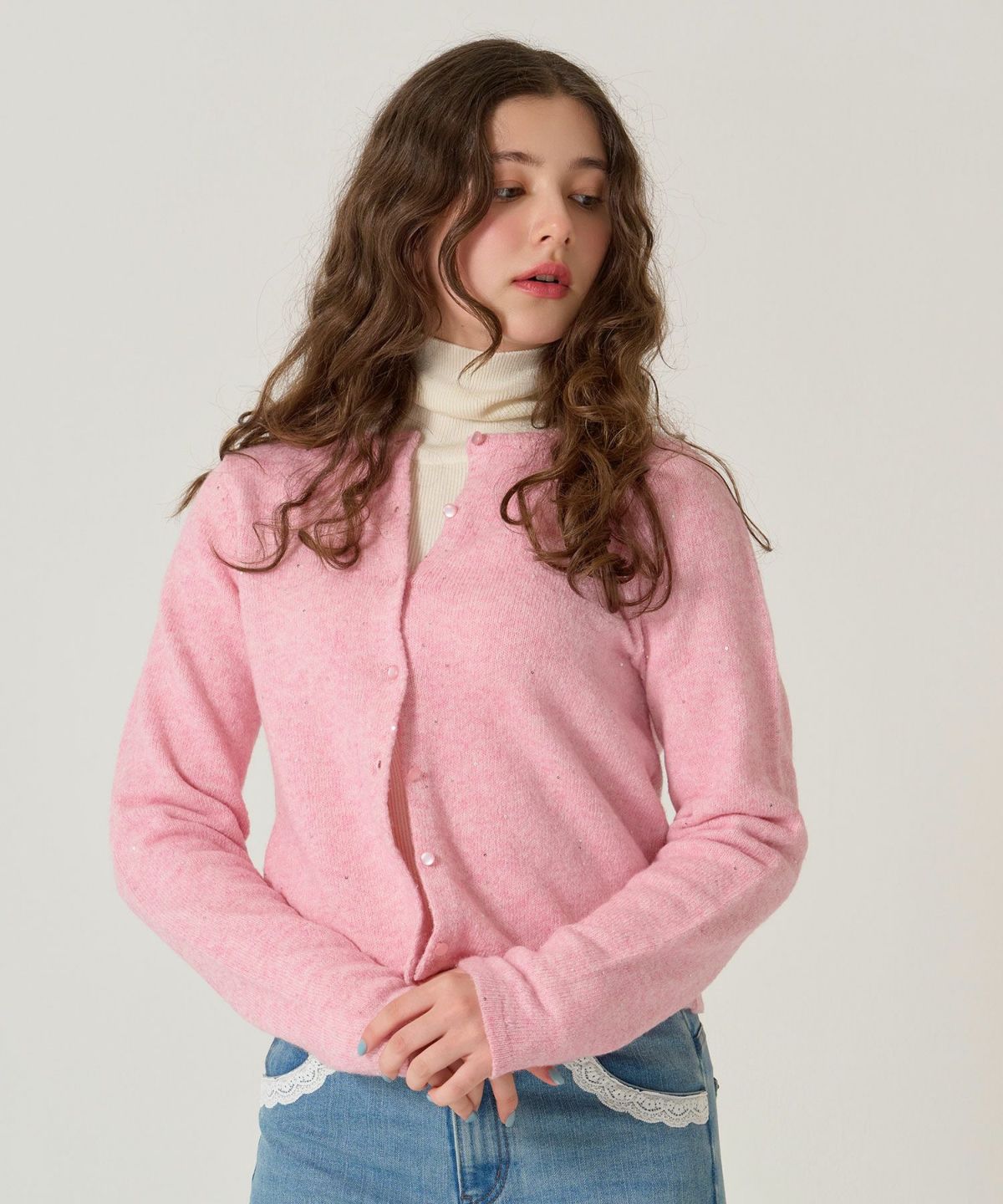 スパンコール/カーディガン/キラキラカーディガン