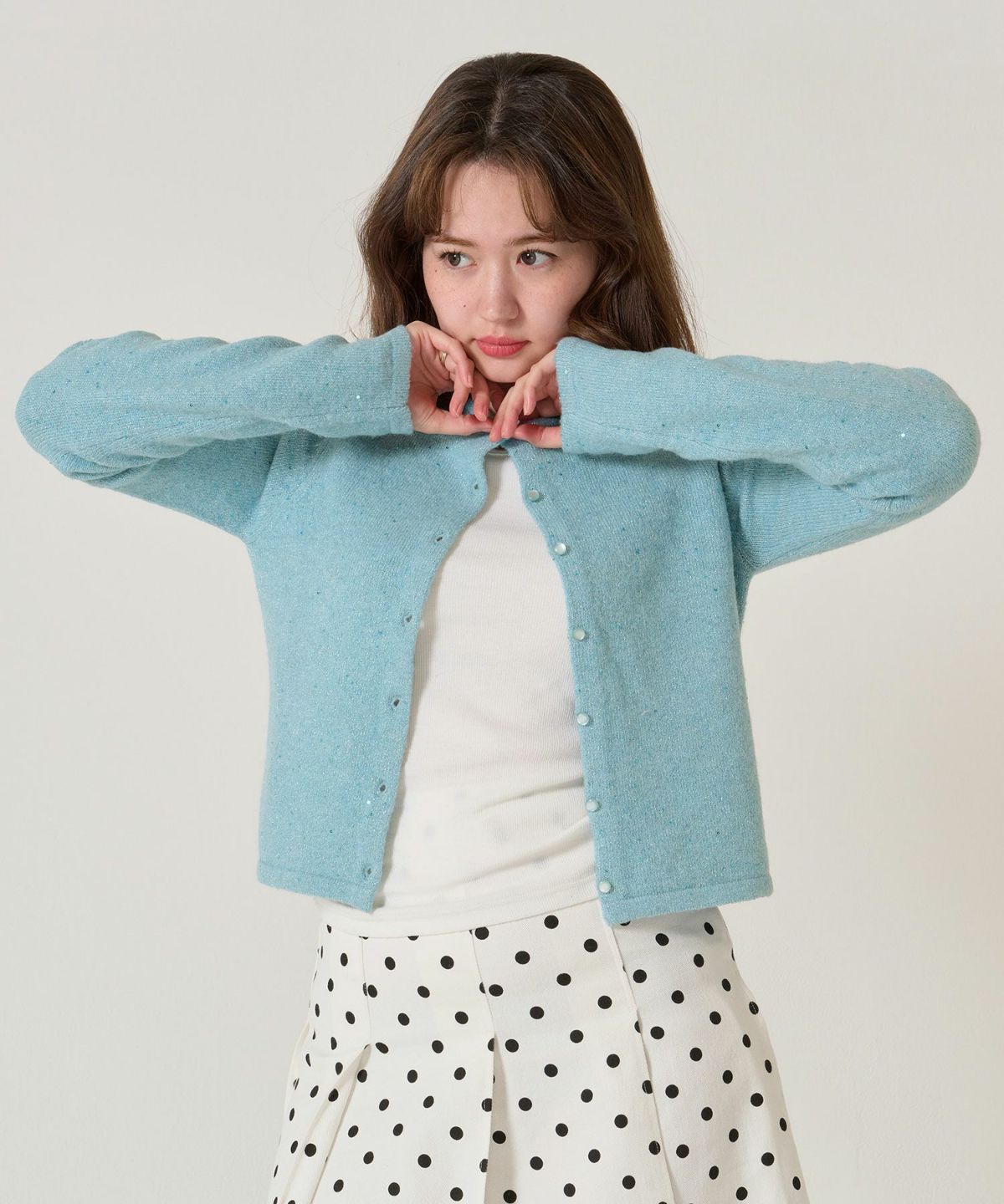 スパンコール/カーディガン/キラキラカーディガン