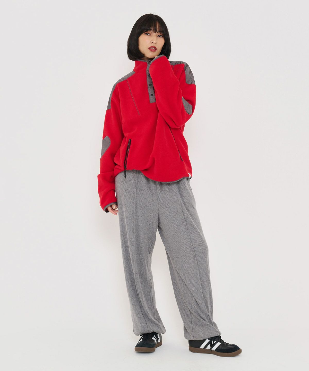 フリース/プルオーバー/ピンク/レッド