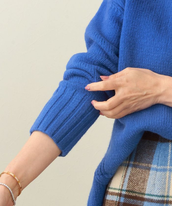 襟裏スリット ざっくり タートル ニット Liala×PG 全3色｜lpg441-1852