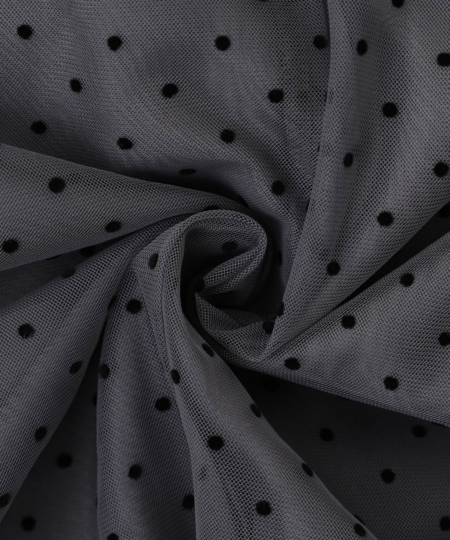 ブラウス/ドット/フリル/チュニック/オフホワイト/グレー/ブラック/フリー