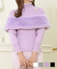 ファーコンビニットケープPrimaScherrer全4色｜psc446-0815【1】