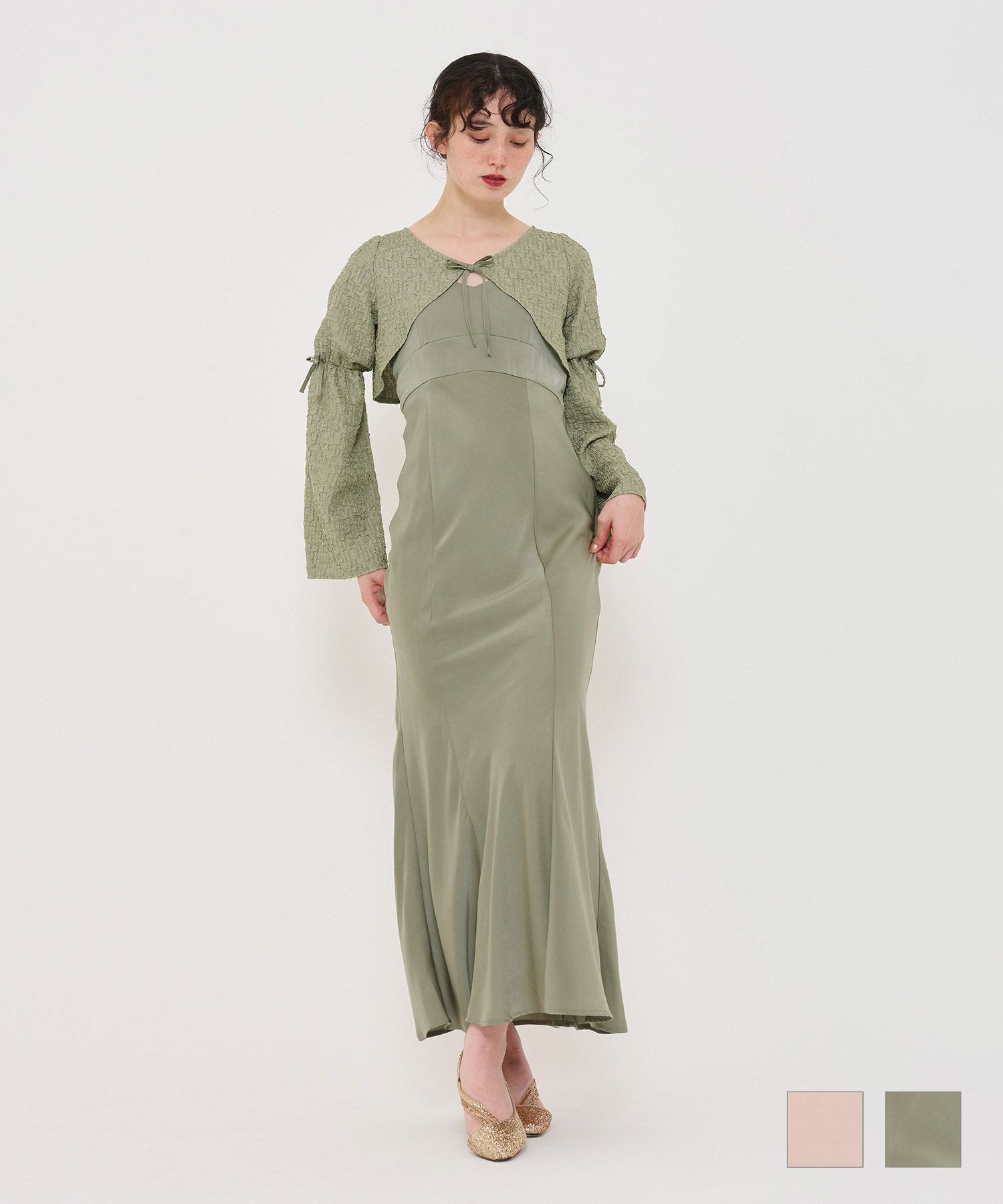 SpecialPrice-SALE ジャガードボレロ キャミドレス TINA：JOJUN 全2色 