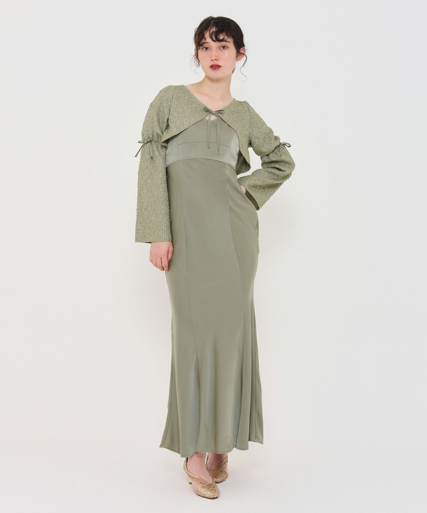 オケージョン/ワンピース/ドレス/キャミワンピース/ボレロ