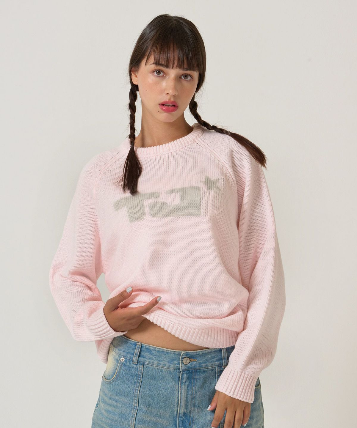 ユニセックス/ニット/ジャガードニット/ロゴ入り