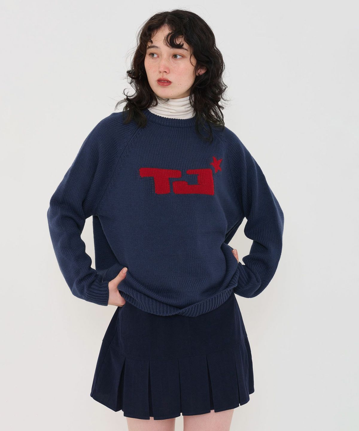 ユニセックス/ニット/ジャガードニット/ロゴ入り