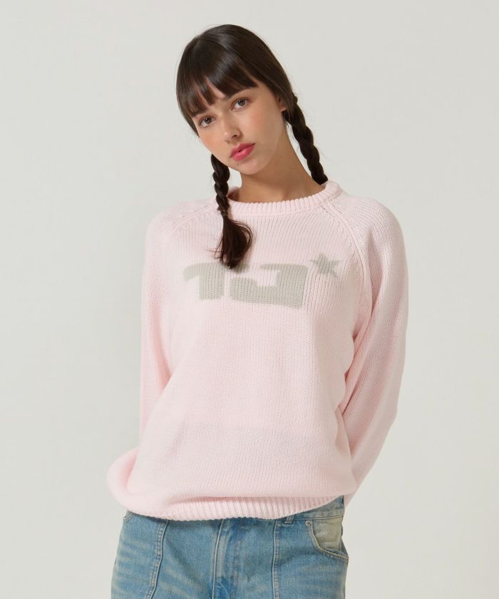 ユニセックス/ニット/ジャガードニット/ロゴ入り