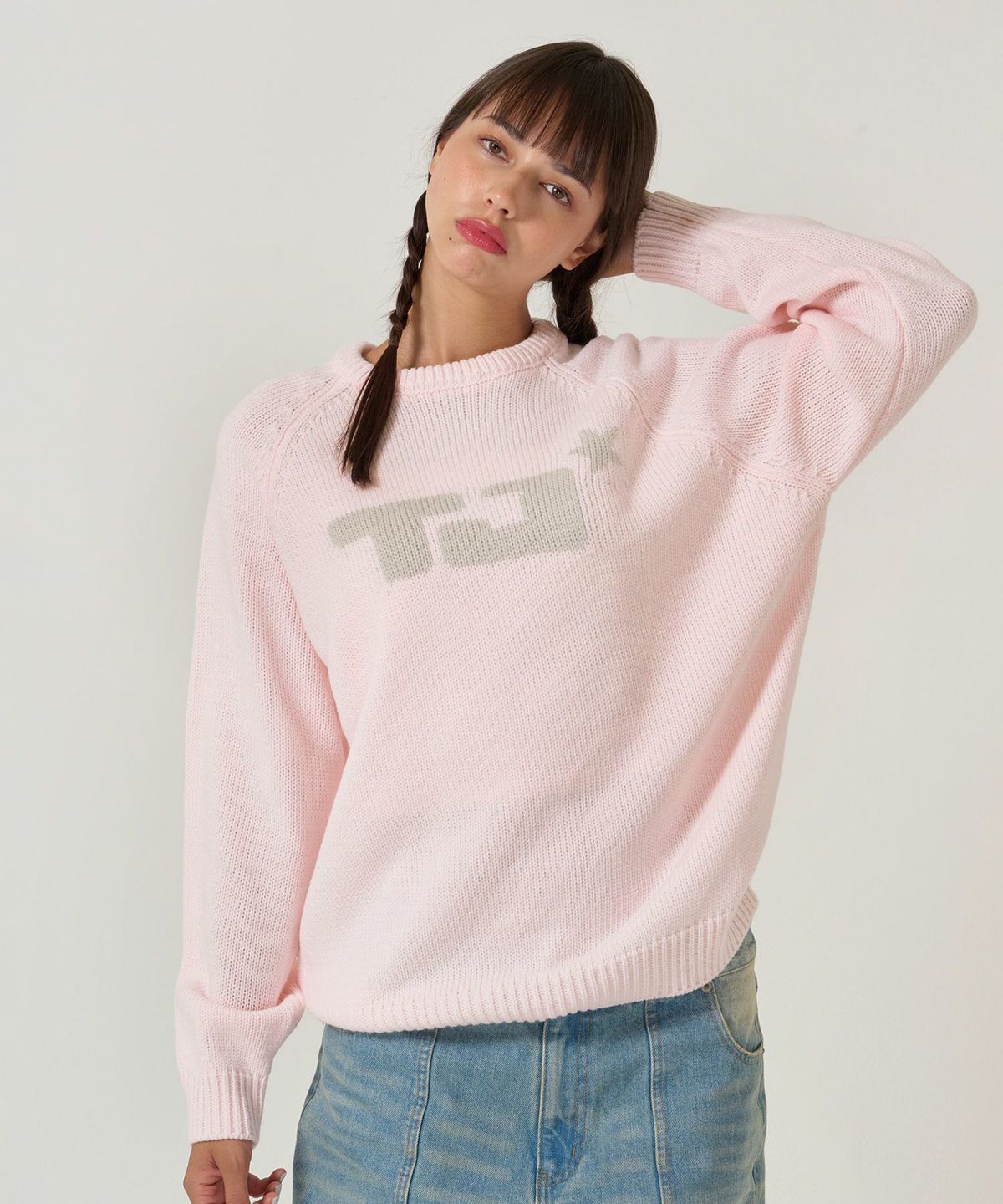 ユニセックス/ニット/ジャガードニット/ロゴ入り