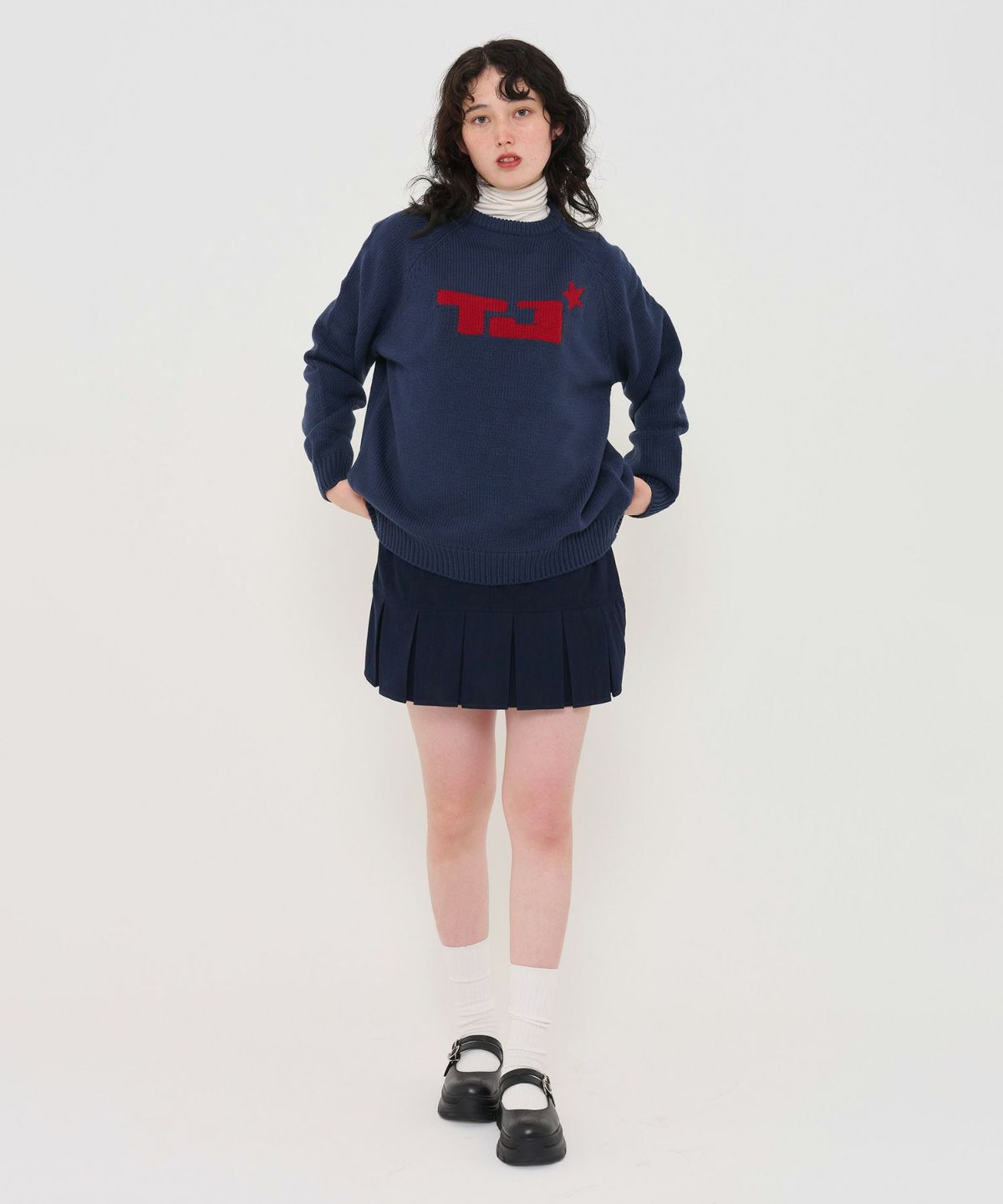 ユニセックス/ニット/ジャガードニット/ロゴ入り