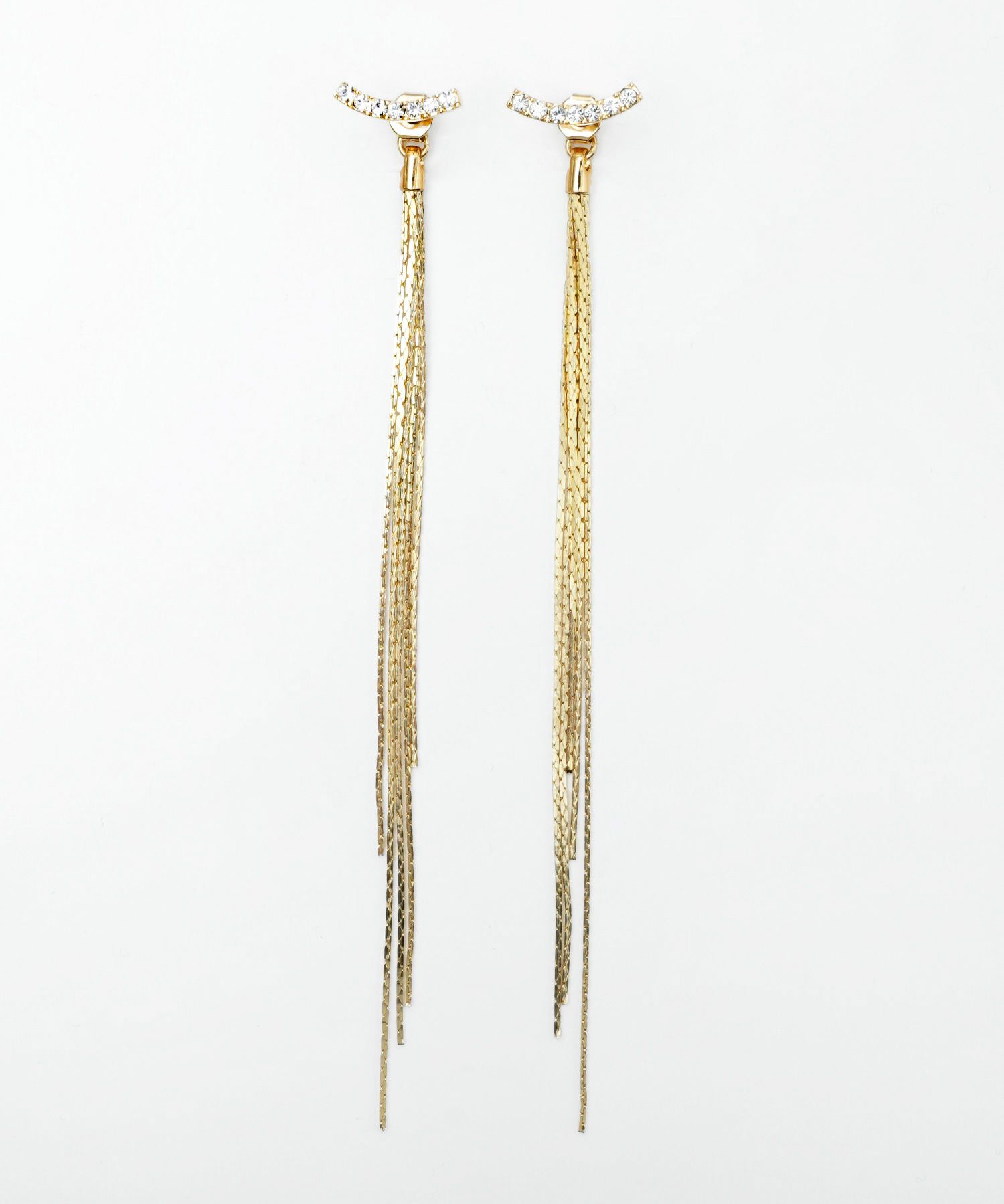 クリスタル ロングチェーン ピアス Crystal Longchain Pierce （Liala 