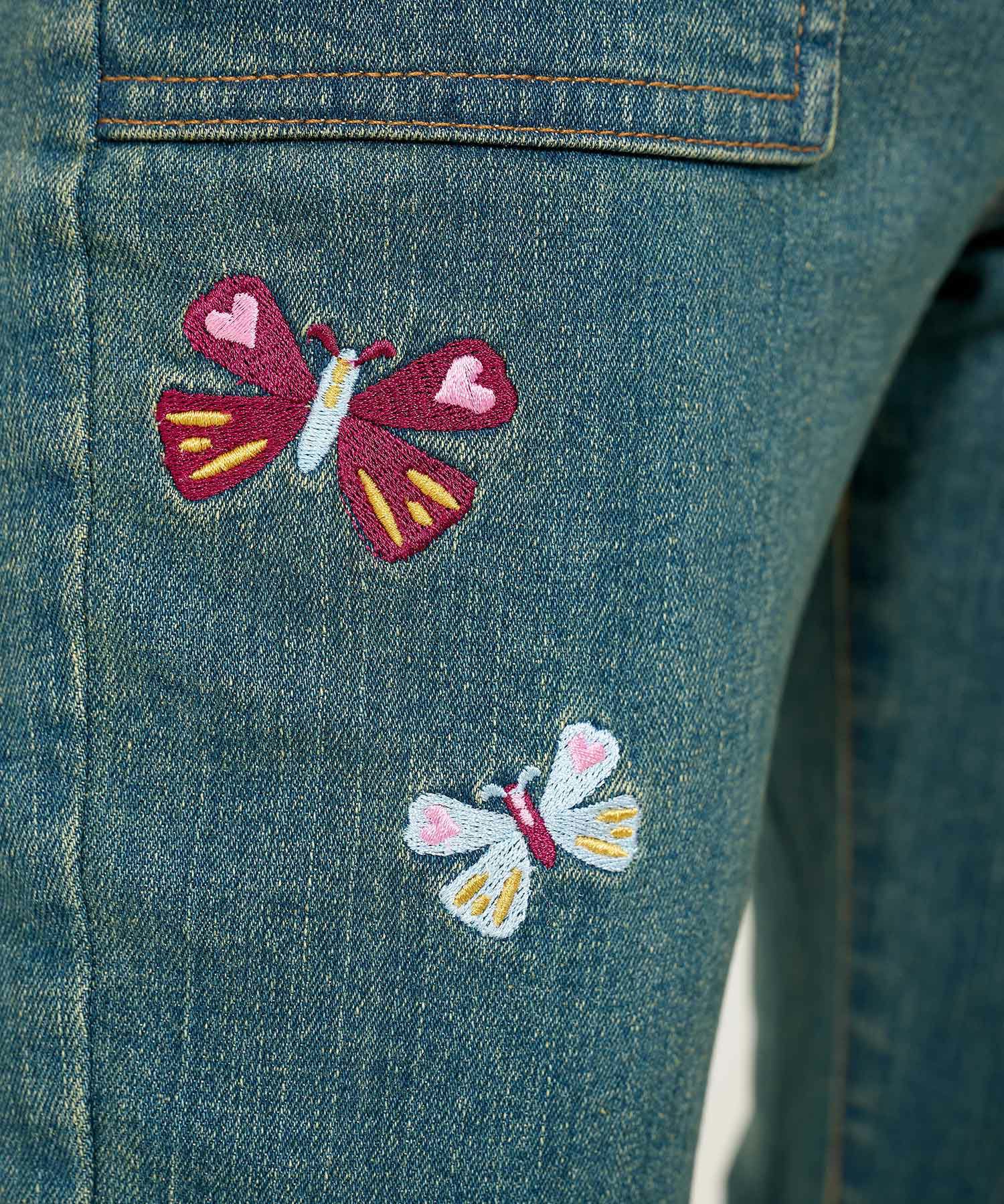 刺繍入り フレアデニムパンツ TINA：JOJUN 全1色｜tnj721-0766【2】
