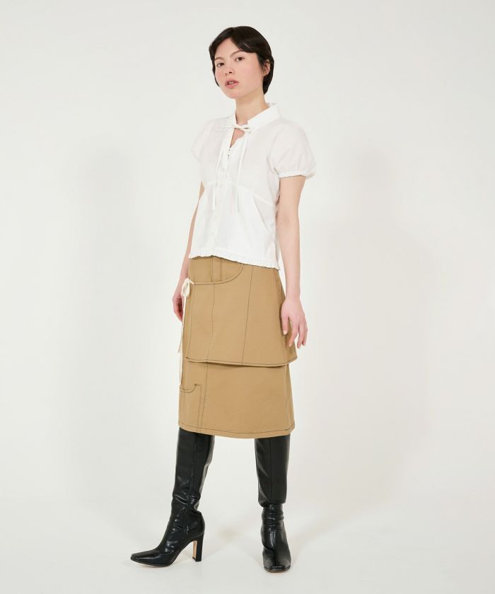 ジェイエヌハーツ 半袖フリルブラウス レディース SIZE F (M
