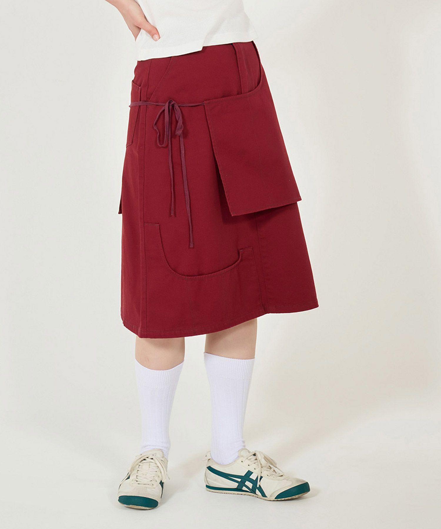 スカート/ミディ丈/コットン/レイヤード