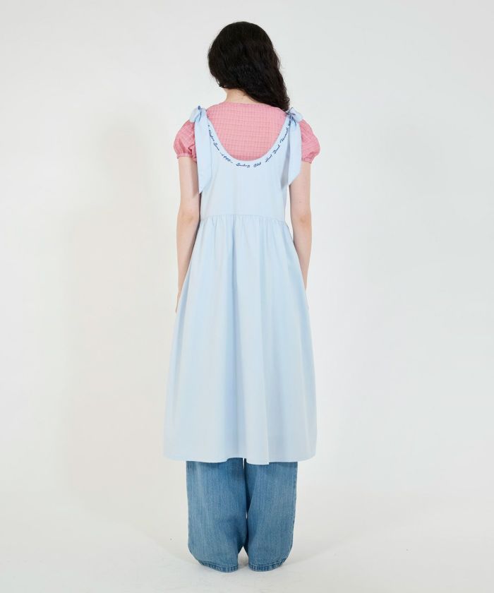 Vネックジャンパーワンピース/ブラック | DRESS | OBLI