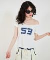 オフショル ナンバーTシャツ TINA：JOJUN 全2色｜tnj521-0780【3】
