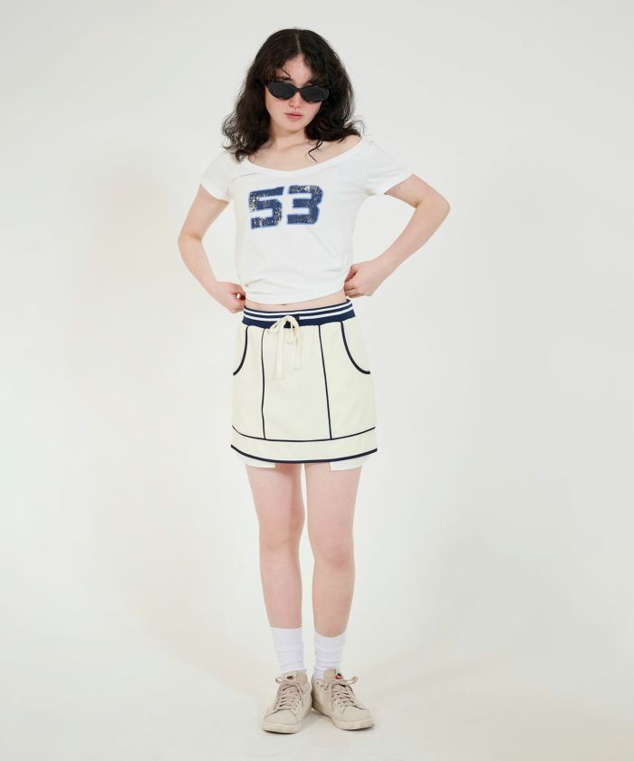 Special Price SALE スポーティー ミニスカート TINA：JOJUN 全2