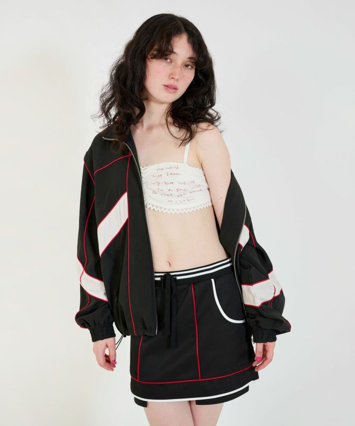 tina:jojun レース付きショートパンツ M ネイビー FINAL-SALE スポーティー ミニスカート TINA:JOJUN 全2色