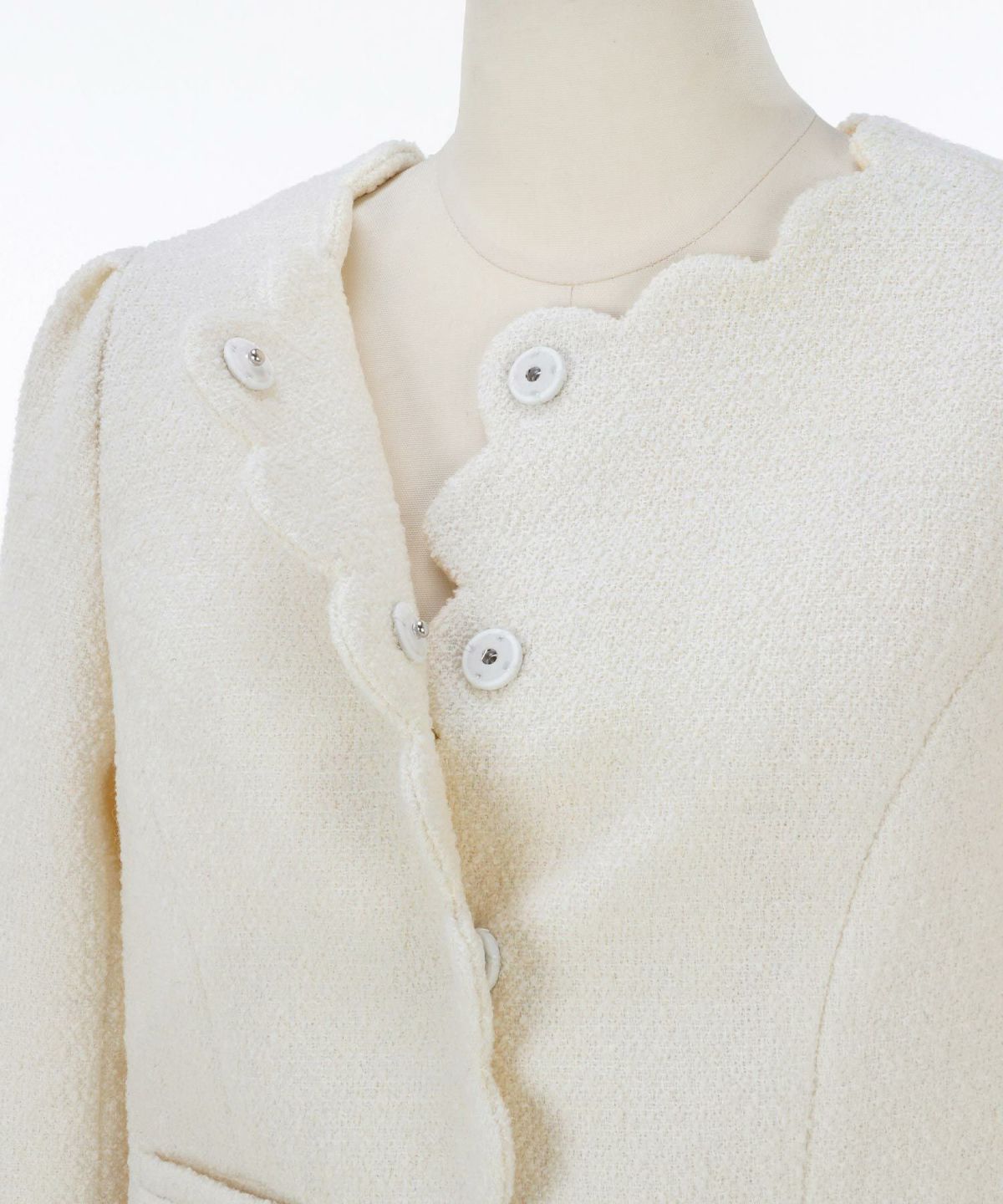 トップス/ジャケット/スカラップ/上品/長袖/オケージョン/フォーマル/大人/可愛い/