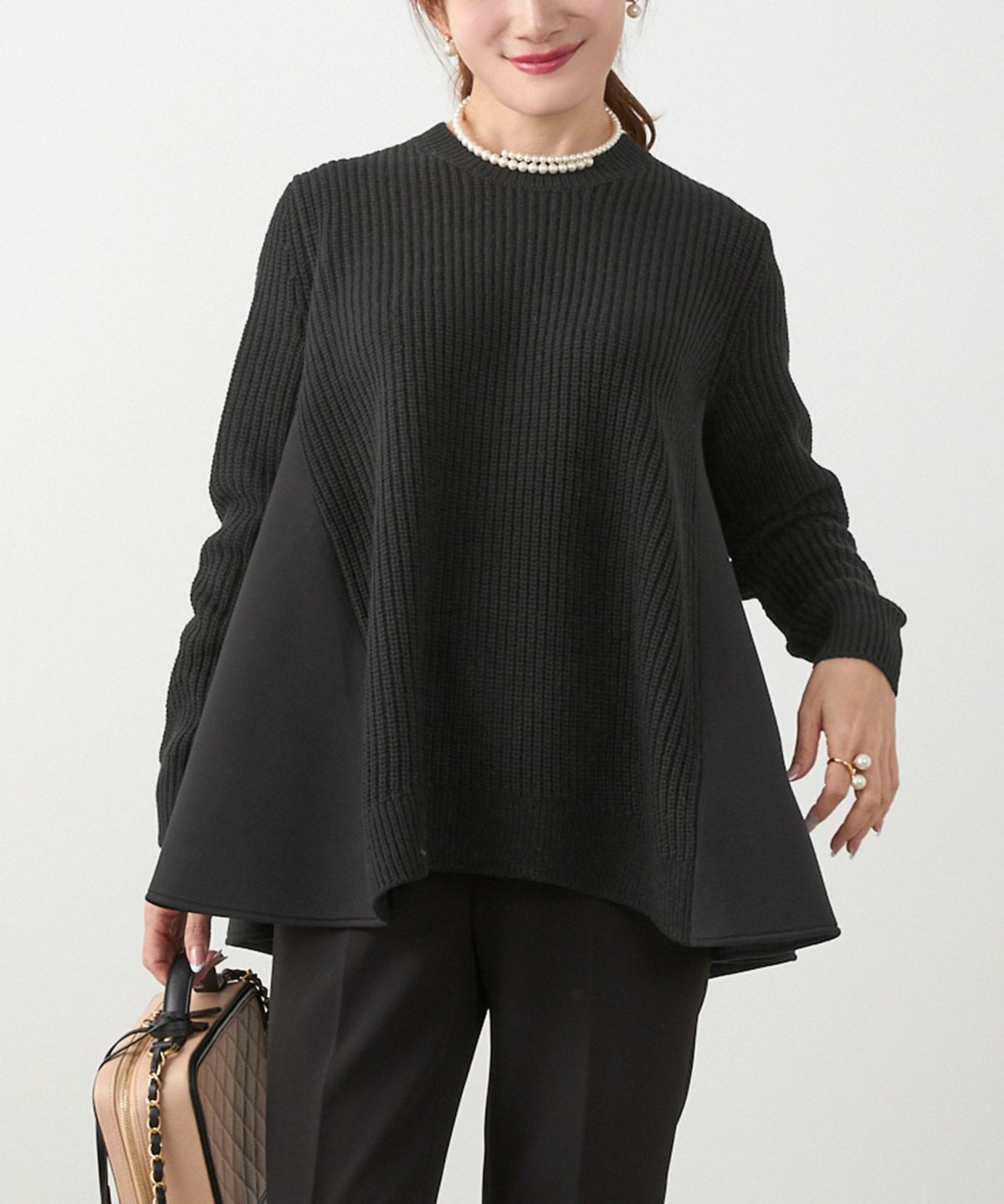 手洗い可 トップス ニット レディース ざっくり ローゲージ かわいい 人気 オフィス きれいめ 秋冬春 ジョイントスペース