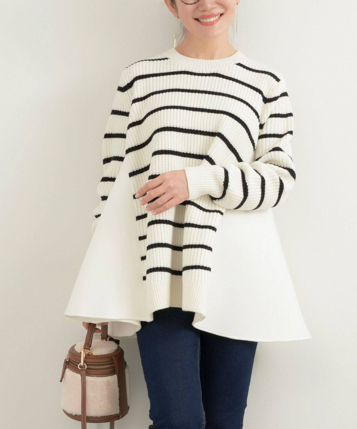 手洗い可 トップス ニット レディース ざっくり ローゲージ かわいい 人気 オフィス きれいめ 秋冬春 ジョイントスペース