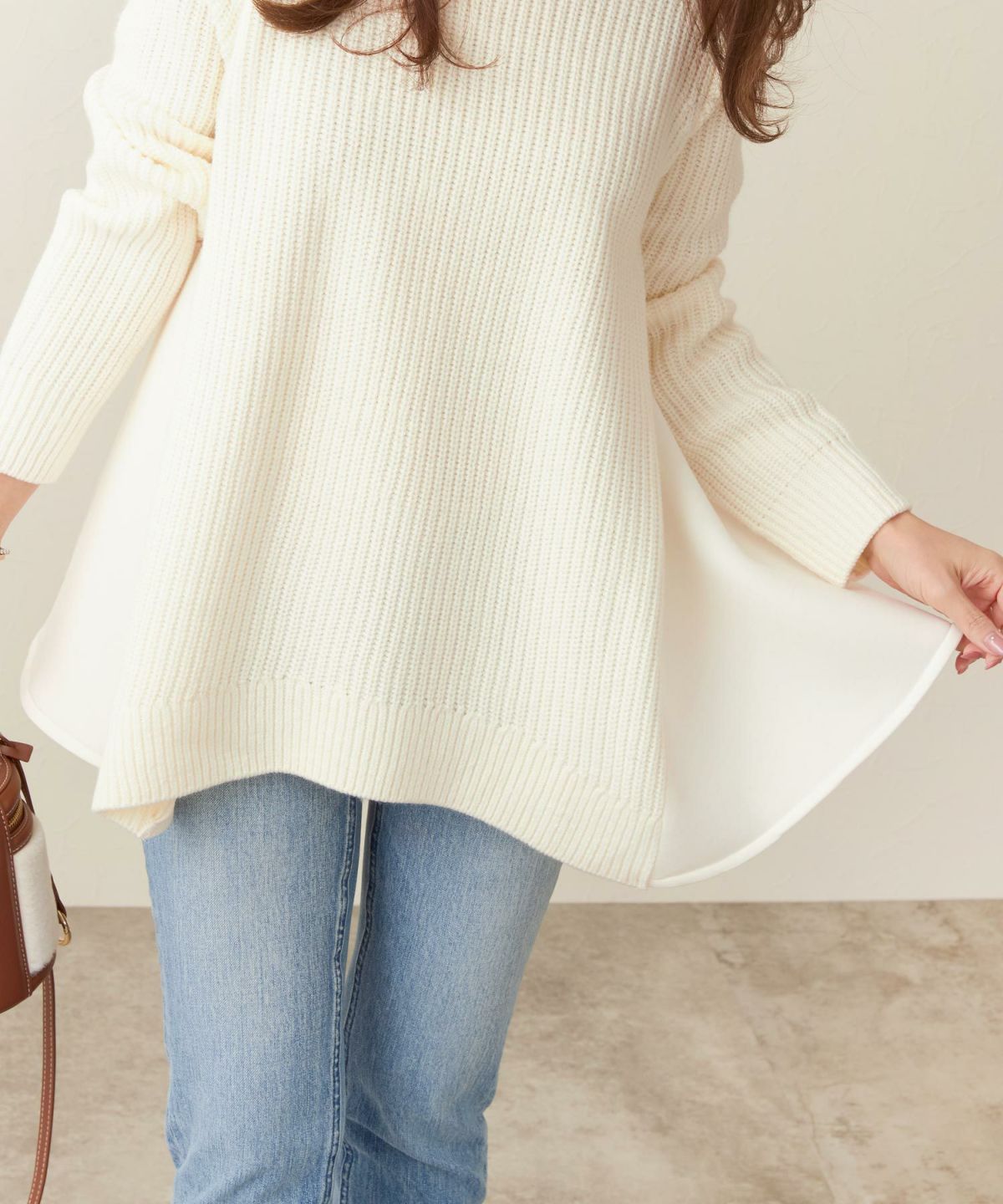 手洗い可 トップス ニット レディース ざっくり ローゲージ かわいい 人気 オフィス きれいめ 秋冬春 ジョイントスペース