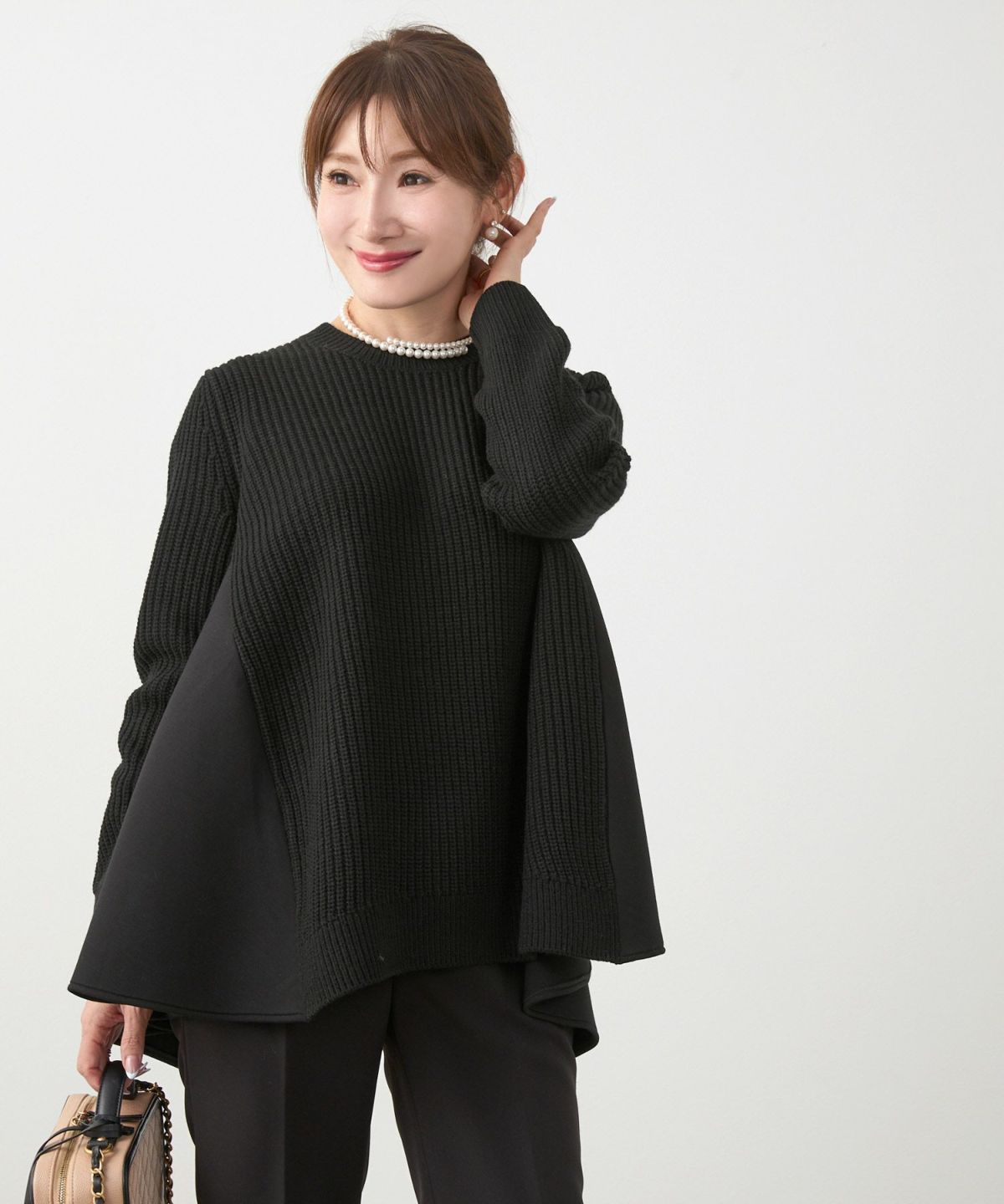 手洗い可 トップス ニット レディース ざっくり ローゲージ かわいい 人気 オフィス きれいめ 秋冬春 ジョイントスペース