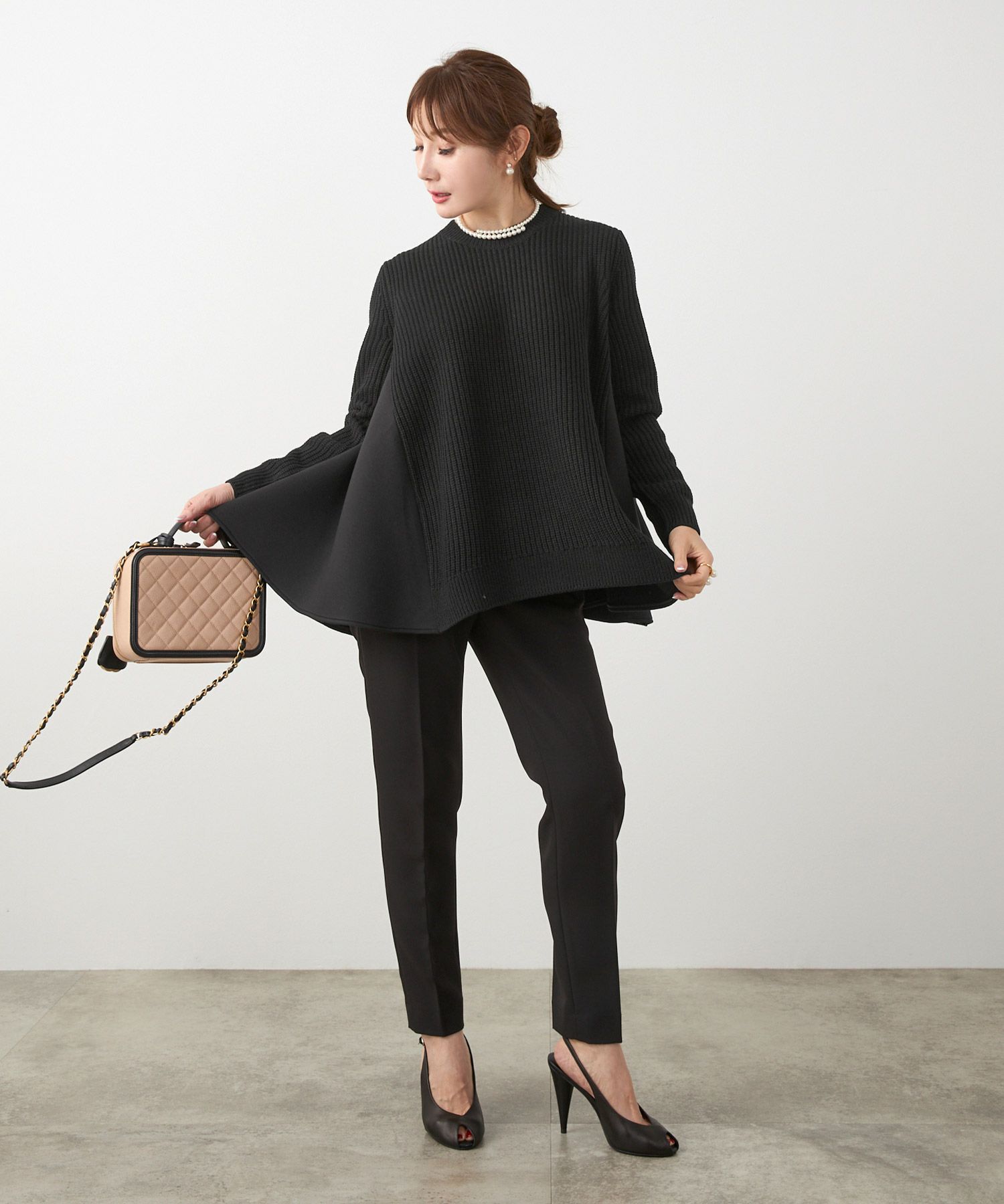 手洗い可 トップス ニット レディース ざっくり ローゲージ かわいい 人気 オフィス きれいめ 秋冬春 ジョイントスペース