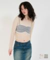 刺繍入り ニットビスチェ TINA：JOJUN 全2色｜tnj421-0774【1】