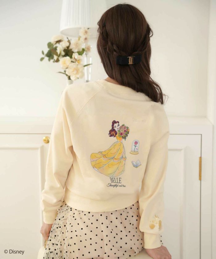 Disney ディズニー DISCOVER THE MAGIC 袖プリスウェット WEB限定】マレフィセントスウェット(M ブラック): トップス