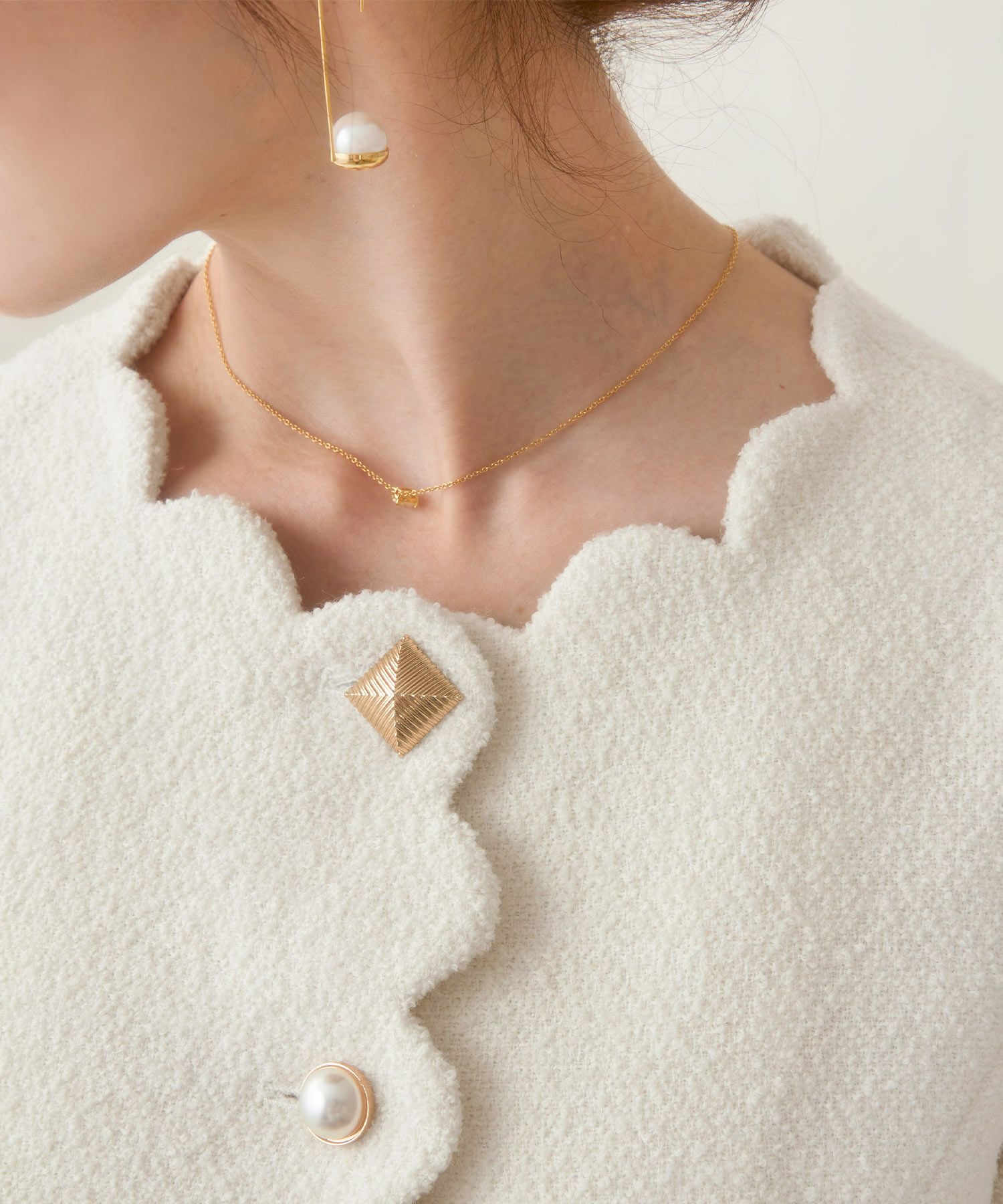 スカラップ バラエティボタン ジャケット Liala×PG 全2色｜lpg241-1861