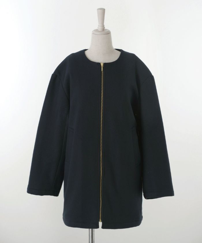 【極美品】MHL. 定価93,500円 ヘビーウールメルトンコートⅡ セレクト ミドル丈 メルトン コート HUIT 全2色|hit181-0076【1