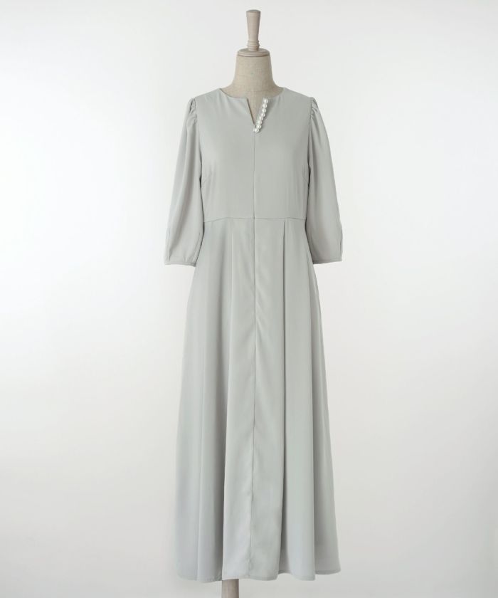 パールトリム ワンピース HUIT 全3色｜hit311-0057【2】 - 長袖・七分