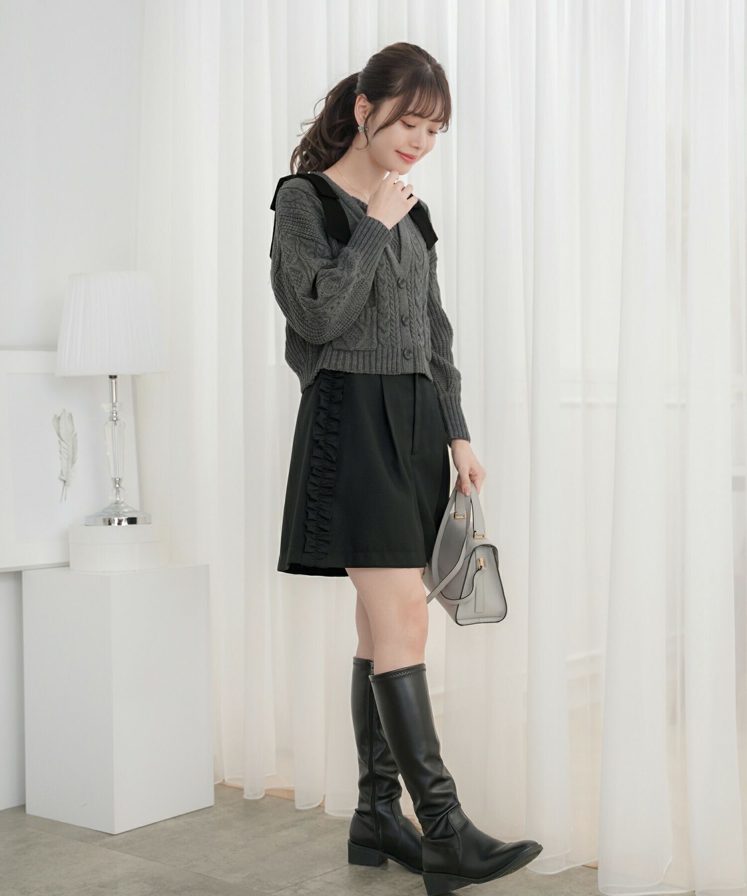 週末割引き インヴェル キュロットパンツ 青い