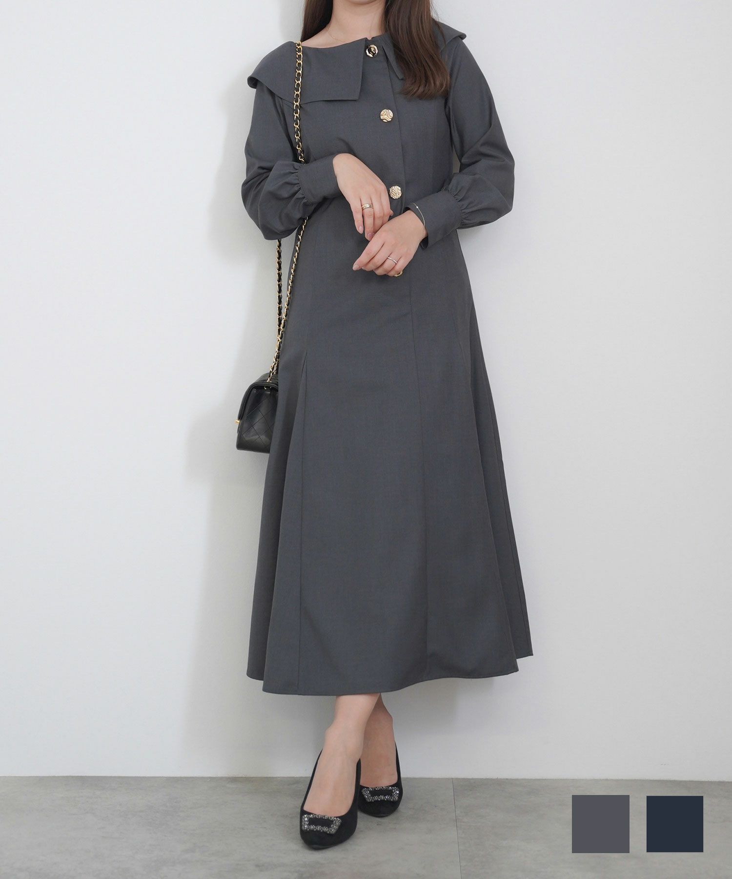 新品未使用完売品【louren 】pintack shirts onepiece（TODAYFUL  